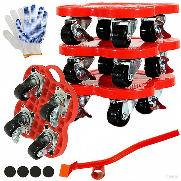 Furniture Mover with Brake Wheels,Furniture Sliders,Furniture Lift Mover Tool Set,