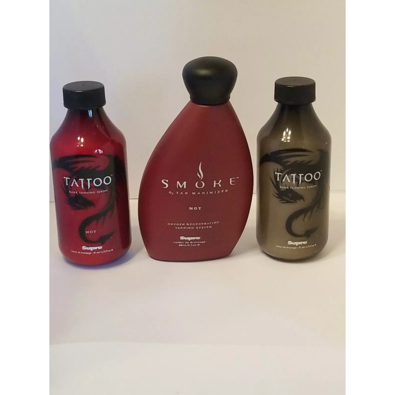 Supre Tan Smoke o2 Tan Maximizer Hot Tattoo Dark Tanning