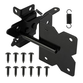 Wmebee Heavy Duty Self-Locking Gate Latch for Wooden Fence, Stainless Steel, Post Mount Automatic Gate Lock Gravity Door Latch Hardware for Outdoor Garden, Metal Gates Vinyl Fence