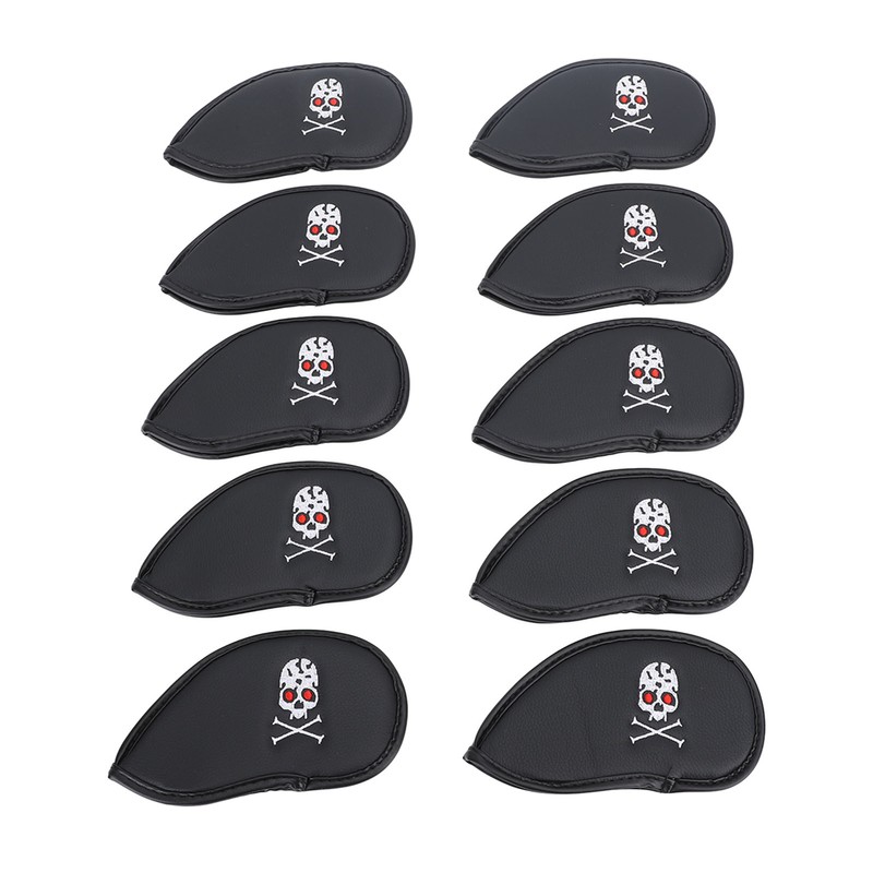 10PCS Golf Club Head Cover PU Leather Protective Abrasion Resistant