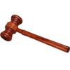 jojofuny Wooden Gavel Wooden Block Set for Judge Lawyer Auction