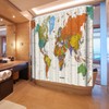 LIVETTY World Map Bathroom Shower Curtains Fabric Shower Curtain Waterproof