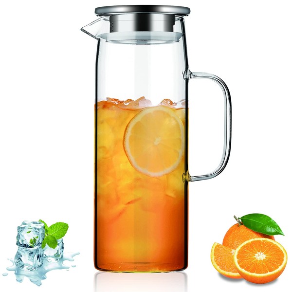Kyraton 1500ml Water Jug with Removable Lid, Hot and Cold