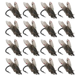 Create idea 50 Pieces Bionic Fly Fishing Lures Soft Fly Lures Fly Hooks Soft Lures Color Small Fly Hooks Fly Fishing Lures for 3-5 Liang White Fish Black 10mm