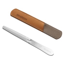 MR.GREEN Curved Nail File – Double-Sided Metal Nail File for Men & Women with Protective Travel Case, Ergonomic Anti-Slip Handle, Washable & Reusable, for Fingernails & Toenails