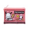Sanrio 875341 Pochacco Vinyl Flat Pouch, Set of 3, Check