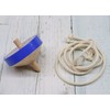 Castle Enterprise Classic Wooden Toy Color Throw with String Blue