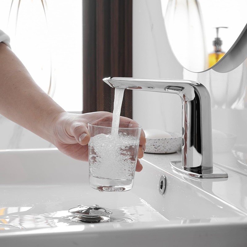 BWE Automatic Motion Sensor Touchless Bathroom Sink Faucet Electronic Infrared