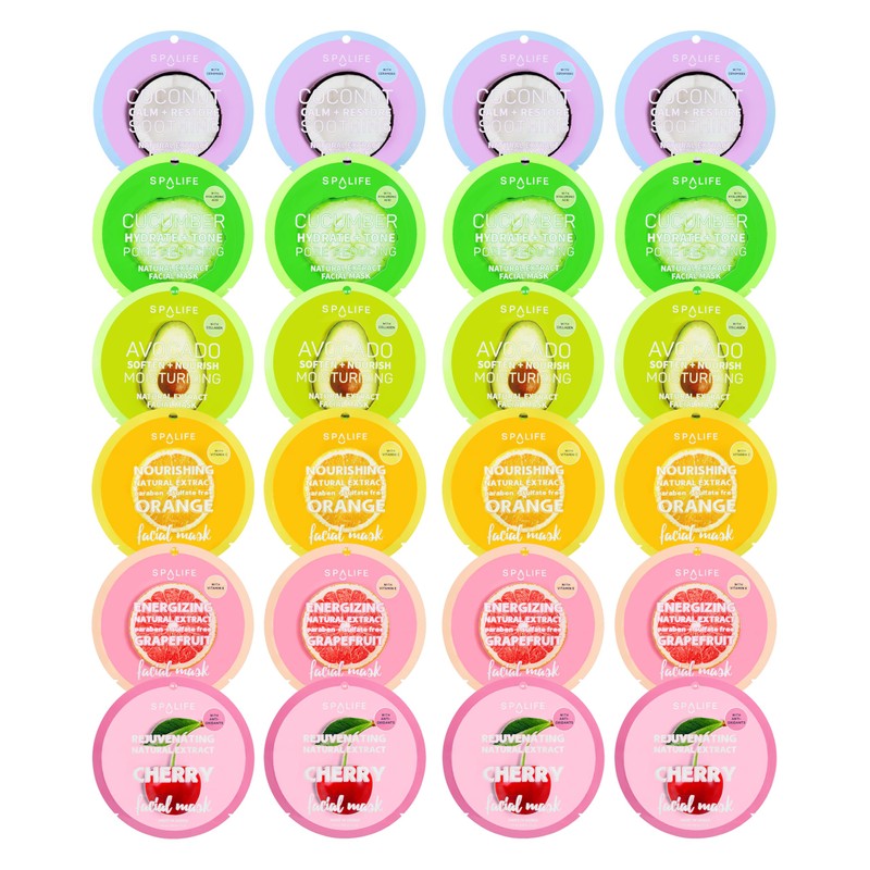 SpaLife Fabulosa colección de mascarillas de frutas (12 unidades)