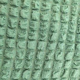 Stylish FABRIC Solid Polyester Spandex Bubble 2-Way Stretch, DIY Projects, Apprel Fabric, Green Frost 10 Yards