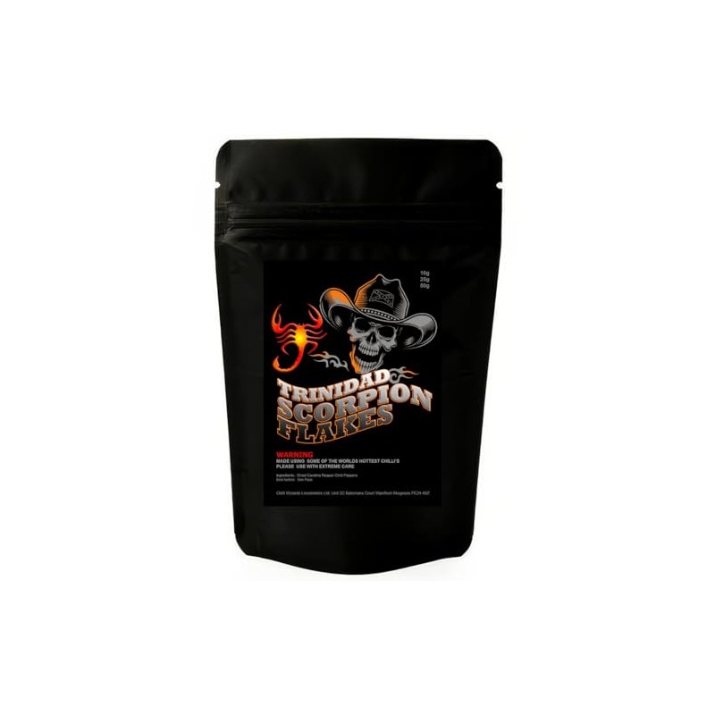 Trinidad Scorpion Chilli Pepper Flakes, 25g, Ultra Hot