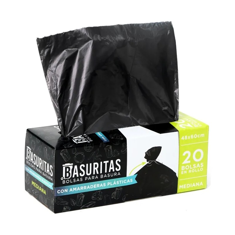 Pack 40 Bolsas De Basura Medianas Y 28 Grandes Basurita,
