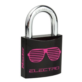 Master Lock 3430EURDELEC Electric Padlock, Keyed, Small, Print, Main Body Width 1.2 inches (30 mm), Inner Diameter 0.7 inches (18 mm), Metal Security