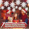 18Pcs Christmas Winter Hanging Snowflakes, 3D Glittery Large Snowflake Garland
