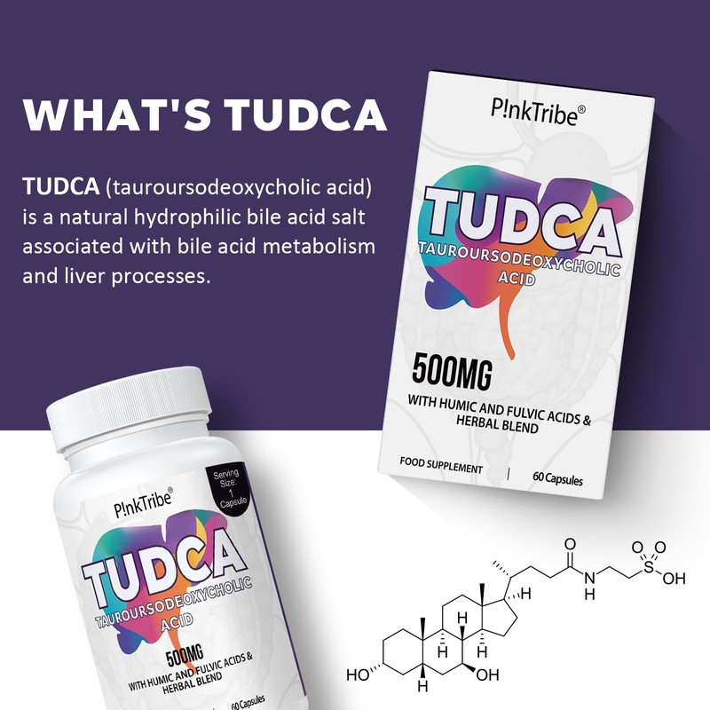 TUDCA 500 mg, Tauroursodeoxycholic Acid with Humic and Fulvic Acids,