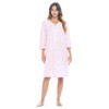 Casual Nights Women's Flannel Long Sleeve Nightgown, Floral Lounger House