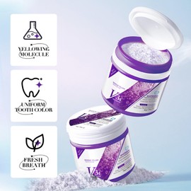 Hppsctink 2pcs Zahnpasta, v34 100g Lila Zahnpasta und v34 50g Zahnpuder, Weiße Zähne, Geruch & Zahnstein Reinigung, Frischer Atem, toothpastes