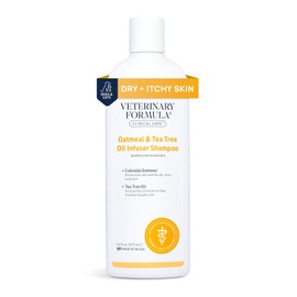 Veterinary Formula Clinical Care - Champú para perros con avena y aceite de árbol de té, 16 onzas, champú medicado suave de acción rápida para perros