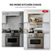Wilprep Range Backsplash, 24"x30" Stainless Steel Backsplash with Storage Shelf