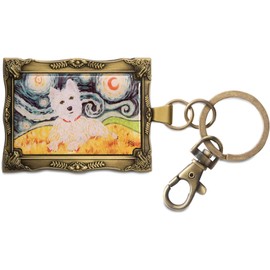 Pavilion Gift Company 12025 Paw Palettes Keychain, 2 by 2-3/4-Inch, West Highland Terrier Van Growl
