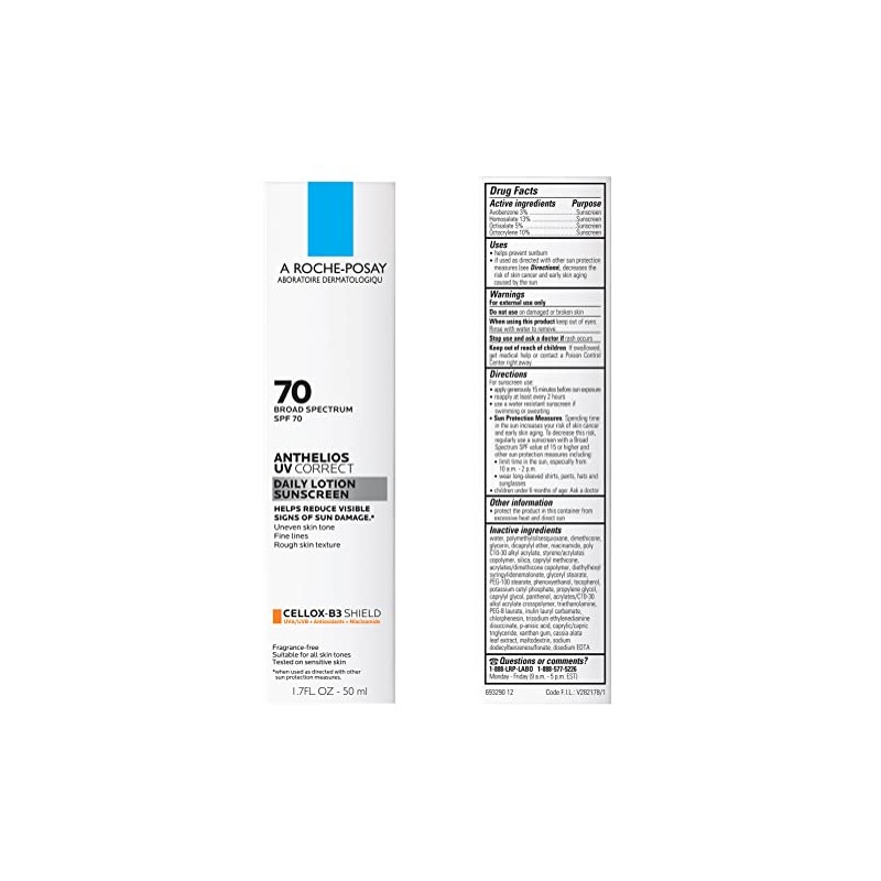 La Roche Posay Anthelios UV Correct Sunscreen Moisturizer SPF 70,