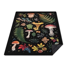 awufncksn Mushroom Picnic Blanket Waterproof Foldable Extra Large Picnic Mat Beach Blanket 80"x80" for Camping Beach Hiking Patio Party Outdoor Decor Gifts