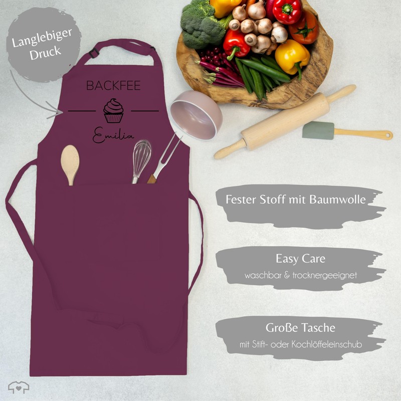 Geschenk mit Namen personalisiert by Shirtracer - Apron - Baking