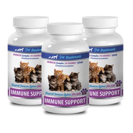 PET SUPPLEMENTS Older cat Supplement - Immune Support - for Cats - Vet Recommended - CHEWABLE - cat Liver Treats - 3 Bottle (270 Chews)