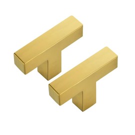 Ravinte Pack of 10 Cabinet Handles, 50 mm, Furniture Handles, Gold Handles for Kitchen Cabinets, Cabinet Handles, Square Handles, Furniture Rustproof Stainless Steel Door Handles for Kitchen Handles
