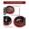 Incense Burner 3 in 1 Ceramic Stick Incense Holder for
