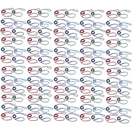 Braided Poly Dog Control Slip Leads Assorted Color Vet Rescue Kennel Bulk Packs - 120 Leads