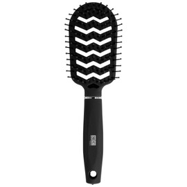 Milano Collection Professional Wig and Extension, No Tangle, Durable, Salon Grade Brush and Teasing Comb Duo, Brush and Comb Set - Black