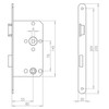 ABUS - Mortice Lock for WC Doors ES WC R