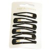 Pack of 6 black 4.5cm snappy clips. Useful hair accessory