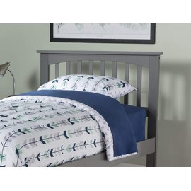 Atlantic Furniture Mission Headboard, Twin, Grey