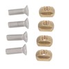 4 Sets Surfboard Screw Plate Copper Seawater Erosion Resistant Fins