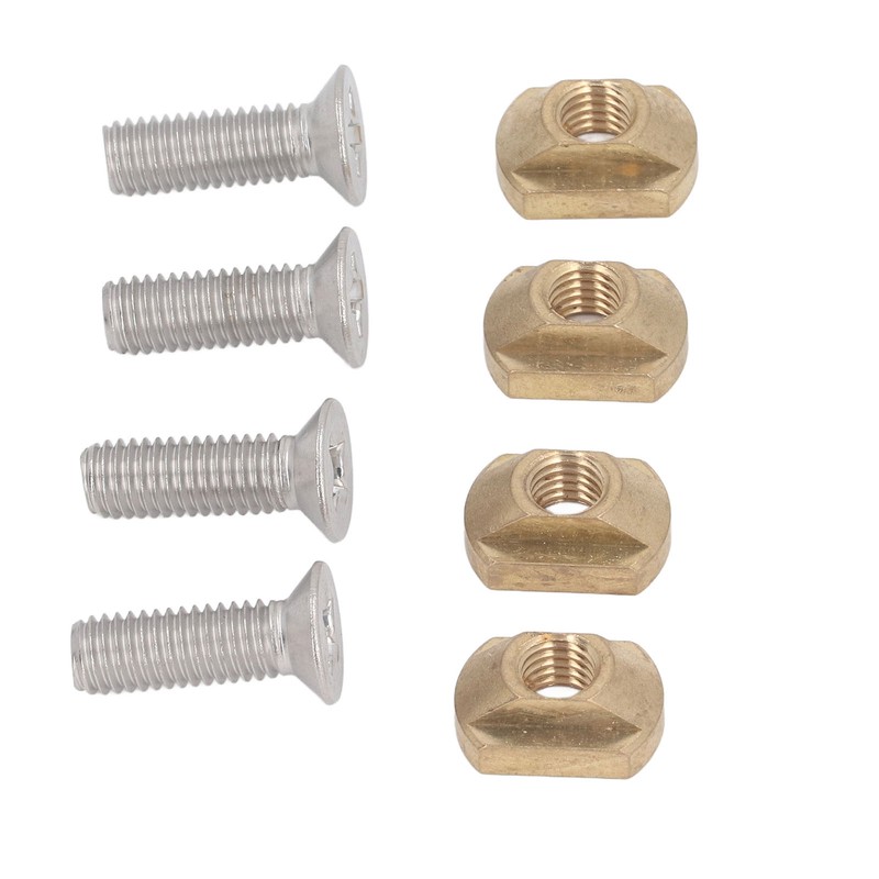 4 Sets Surfboard Screw Plate Copper Seawater Erosion Resistant Fins