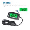 LCD Backlit Gauge Resettable Inductive Tachometer Hour Meter for 2/4