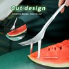 2 Packs 2-in-1 Watermelon Slicer Cutter & 4 Pieces Stainless