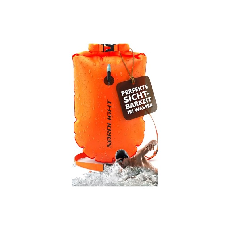 Nordlight Inflatable Waterproof Swimming Buoy with Dry Bag