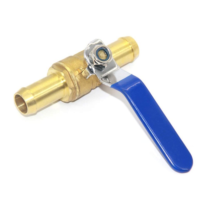 Joywayus 3/4" Hose Barb Inline Brass Shutoff Ball Valve Water