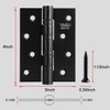 YAGU 3 Pack 4'' Door Hinges Brushed Black 4 x