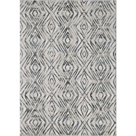 Abani Rugs Grey Distressed Diamond Motif Area Rug Classic Contemporary Modern Style Accent, Vista Collection | Turkish Made Superior Comfort & Construction | Stain Shed Resistant, 4 x 6 Feet