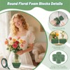 Qinzave 8 Pcs Round Floral Foam Blocks with Waterproof Floral