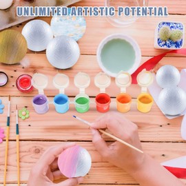 Bebester Craft Foam Balls 72 Pcs White Foam Balls Polystyrene Balls Art Decoration Balls for Diy Art Craft, School Projects, Wedding Decor, Party Decoration, 6 Sizes