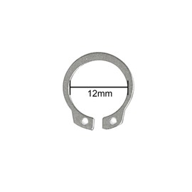 50 Pcs External Retaining Rings, Stainless Steel C-Clip Snap Rings, Inner Diameter 12 mm