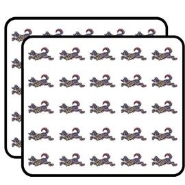 Dog Animal Doodle Waves Pattern Art Decor Sticker for Scrapbooking, Calendars, Arts, Kids DIY Crafts, Album, Bullet Journals 50 Pack