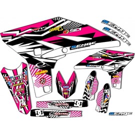 2002-2014 YZ 85 Mayhem Pink Senge Graphics Base Kit Compatible with Yamaha