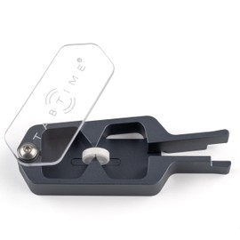 TabTime Metal Pill Cutter for Small Pills Tablets with Transparent Clear Lid, Pill Cutter for Tiny Pills 1/2, 1/4, 1/8 Cutting, Portable Tablet Cutter for Large Tablets