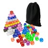 YOUSHARES 100Pcs Dice Set of 10 Transparent Colors for Dice